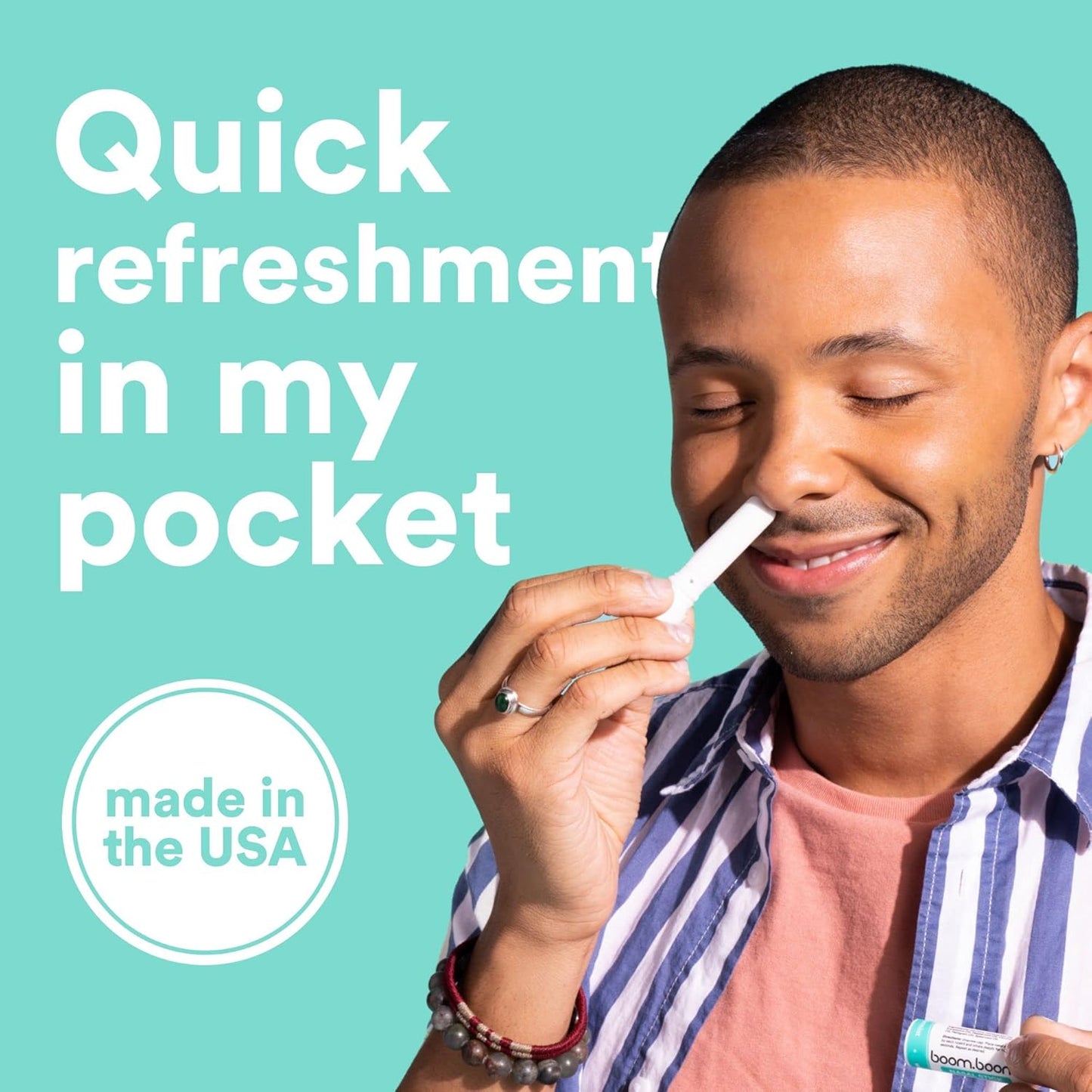 Nasal Stick Vapor Flow Technology | Better Breathing + Natural Focus | Cool Refreshing Sensation | Premium Essential Oils + Menthol Inhaler