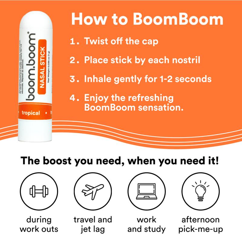 Nasal Stick Vapor Flow Technology | Better Breathing + Natural Focus | Cool Refreshing Sensation | Premium Essential Oils + Menthol Inhaler