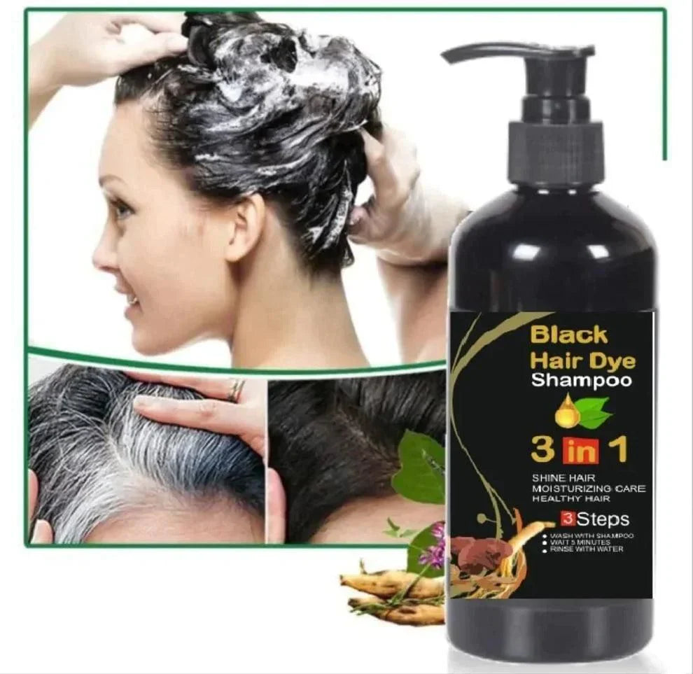 3-IN-1 BLACK HAIR DYE SHAMPOO