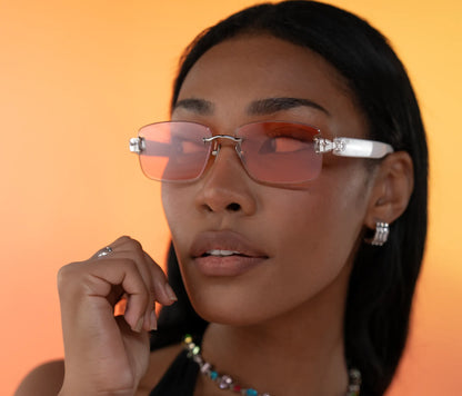 Aura White Frame Energy Lenses