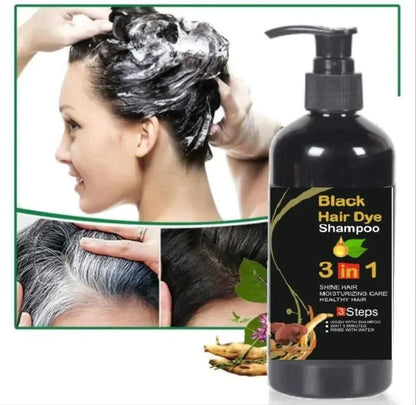 3-IN-1 BLACK HAIR DYE SHAMPOO