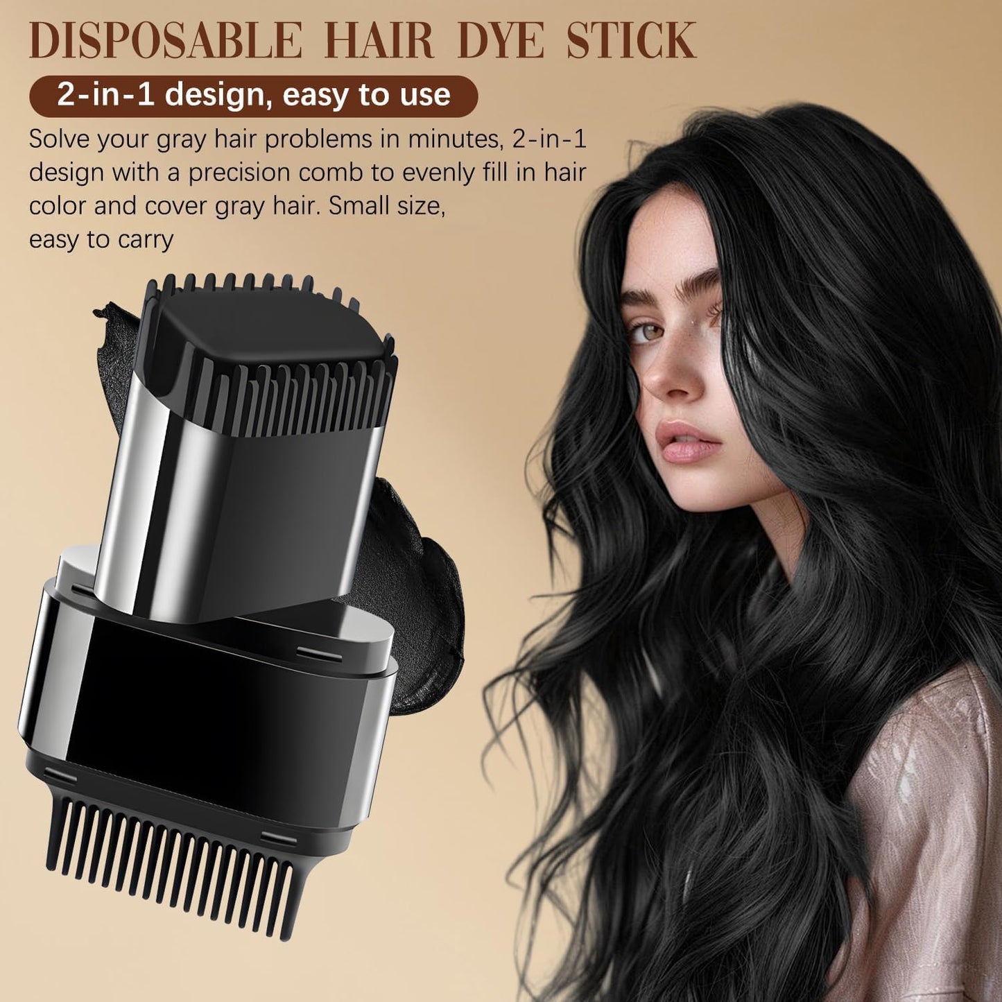 2-in-1 Hair Color Stick & Comb Hair Dye Root Touch Up