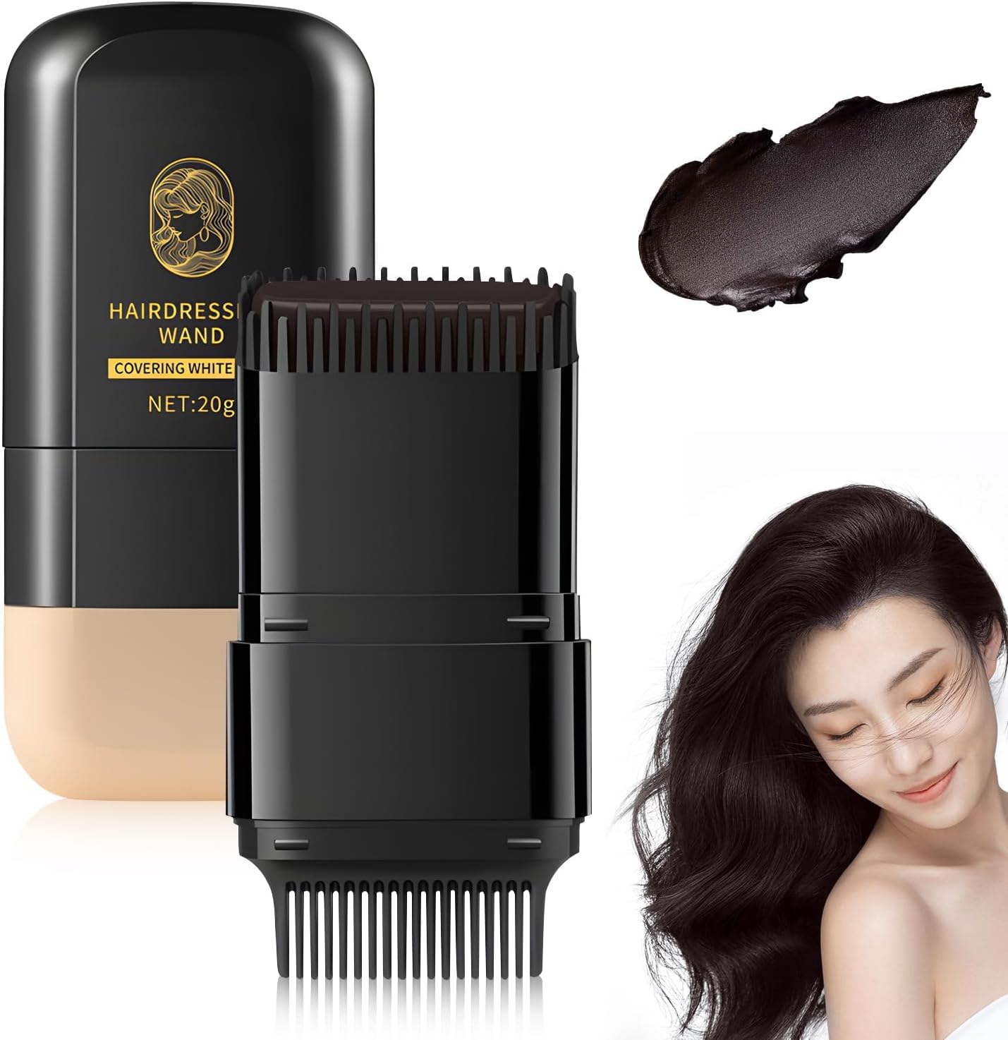 2-in-1 Hair Color Stick & Comb Hair Dye Root Touch Up