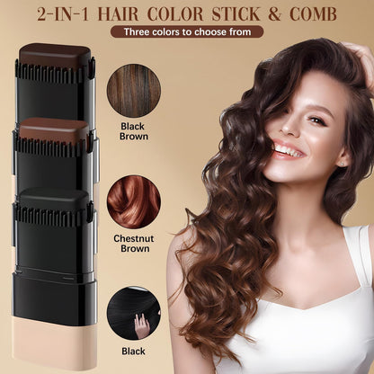 2-in-1 Hair Color Stick & Comb Hair Dye Root Touch Up