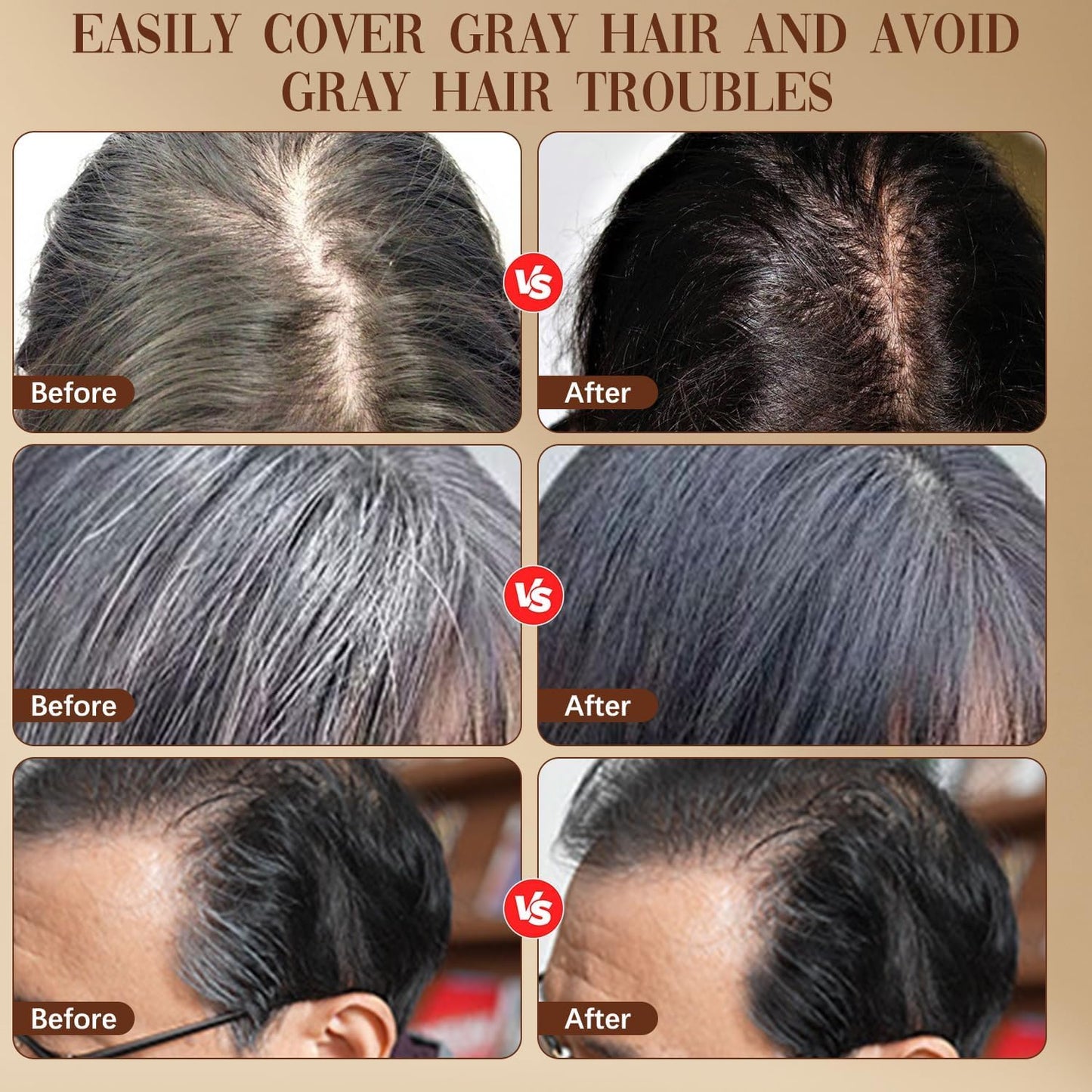 2-in-1 Hair Color Stick & Comb Hair Dye Root Touch Up