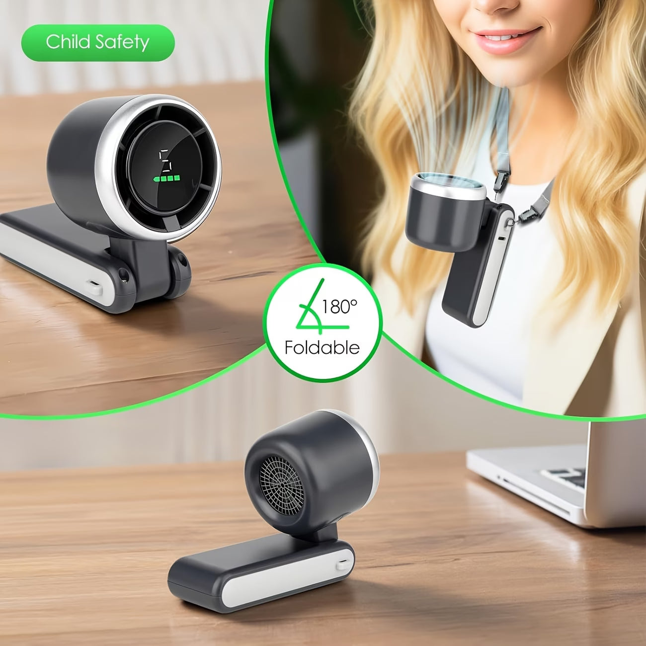 Turbine Fan USB Rechargeable Travel Personal Fan